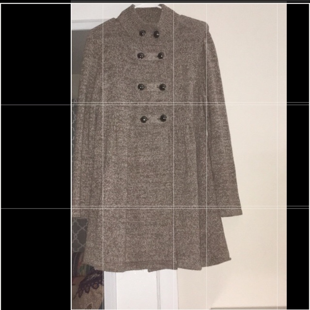 New condition oversized military buttoned cardigan